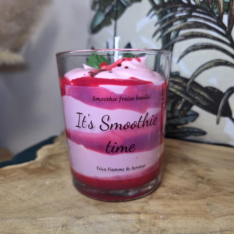 Smoothie fraise basilic Smoothie fraise basilic